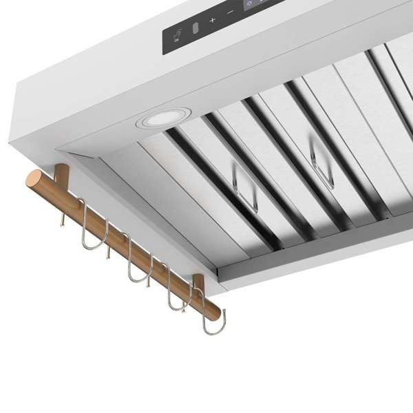Forno Venezia 30" 370 CFM Wall-Mounted Ducted Range Hood with Adjustable Height, Baffle Filters, Touch Controls and LED Lights - Stainless Steel, Black, or White (FRHWM5503-30)
