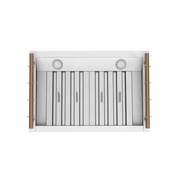 Forno Venezia 30" 370 CFM Wall-Mounted Ducted Range Hood with Adjustable Height, Baffle Filters, Touch Controls and LED Lights - Stainless Steel, Black, or White (FRHWM5503-30)