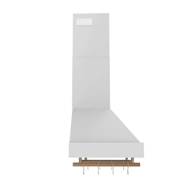 Forno Venezia 30" 370 CFM Wall-Mounted Ducted Range Hood with Adjustable Height, Baffle Filters, Touch Controls and LED Lights - Stainless Steel, Black, or White (FRHWM5503-30)