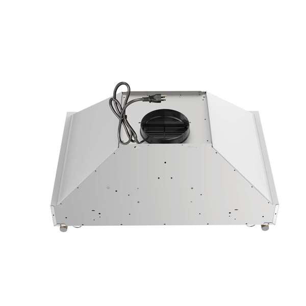 Forno Venezia 30" 370 CFM Wall-Mounted Ducted Range Hood with Adjustable Height, Baffle Filters, Touch Controls and LED Lights - Stainless Steel, Black, or White (FRHWM5503-30)