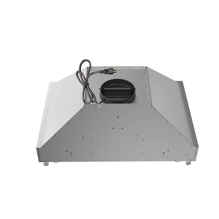 Forno Venezia 30" 370 CFM Wall-Mounted Ducted Range Hood with Adjustable Height, Baffle Filters, Touch Controls and LED Lights - Stainless Steel, Black, or White (FRHWM5503-30)