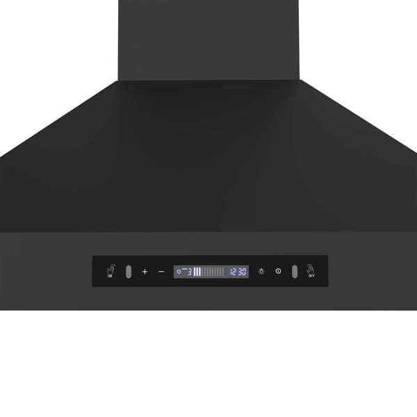 Forno Venezia 36" 370 CFM Wall-Mounted Ducted Range Hood with Adjustable Height, Baffle Filters, Touch Controls and LED Lights - Stainless Steel, Black, or White (FRHWM5503-36)