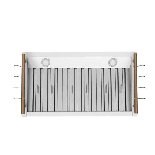 Forno Venezia 36" 370 CFM Wall-Mounted Ducted Range Hood with Adjustable Height, Baffle Filters, Touch Controls and LED Lights - Stainless Steel, Black, or White (FRHWM5503-36)