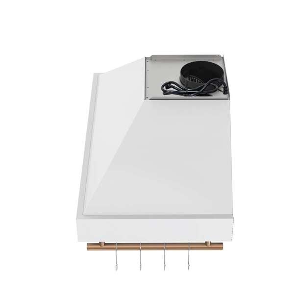 Forno Venezia 36" 370 CFM Wall-Mounted Ducted Range Hood with Adjustable Height, Baffle Filters, Touch Controls and LED Lights - Stainless Steel, Black, or White (FRHWM5503-36)