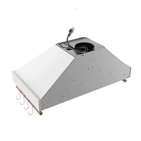 Forno Venezia 36" 370 CFM Wall-Mounted Ducted Range Hood with Adjustable Height, Baffle Filters, Touch Controls and LED Lights - Stainless Steel, Black, or White (FRHWM5503-36)