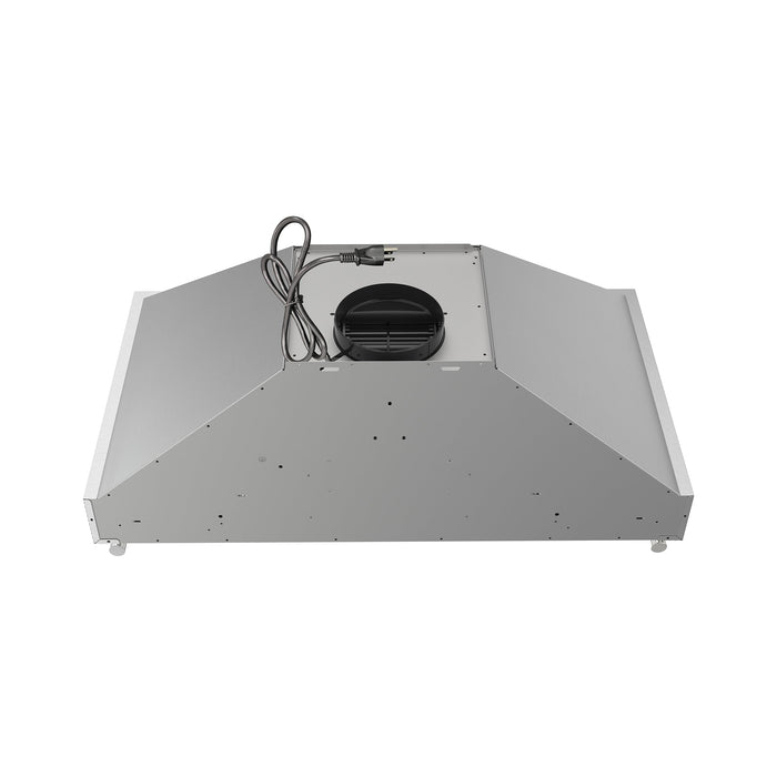 Forno Venezia 36" 370 CFM Wall-Mounted Ducted Range Hood with Adjustable Height, Baffle Filters, Touch Controls and LED Lights - Stainless Steel, Black, or White (FRHWM5503-36)