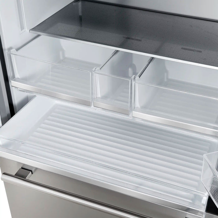 Forno Aosta 36" French Door Refrigerator with External Water Dispenser & Automatic Ice Maker – 22.4 Cu. Ft. in Stainless Steel (FFFFD1866-36SB)