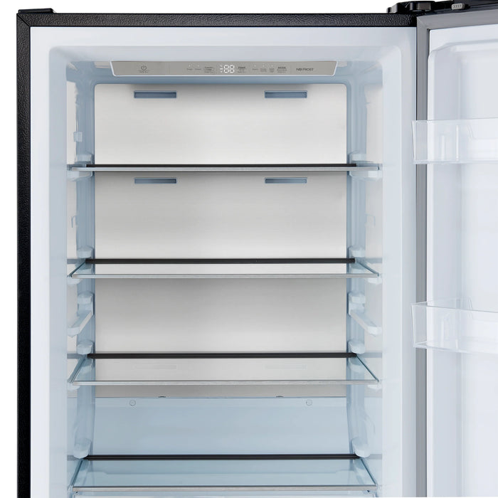 Forno Maderno 28" Right/Left Swing Convertible Freestanding Refrigerator/Freezer - Stainless Steel, Black, White (FFFFD1722-28RS / FFFFD1722-28LS)