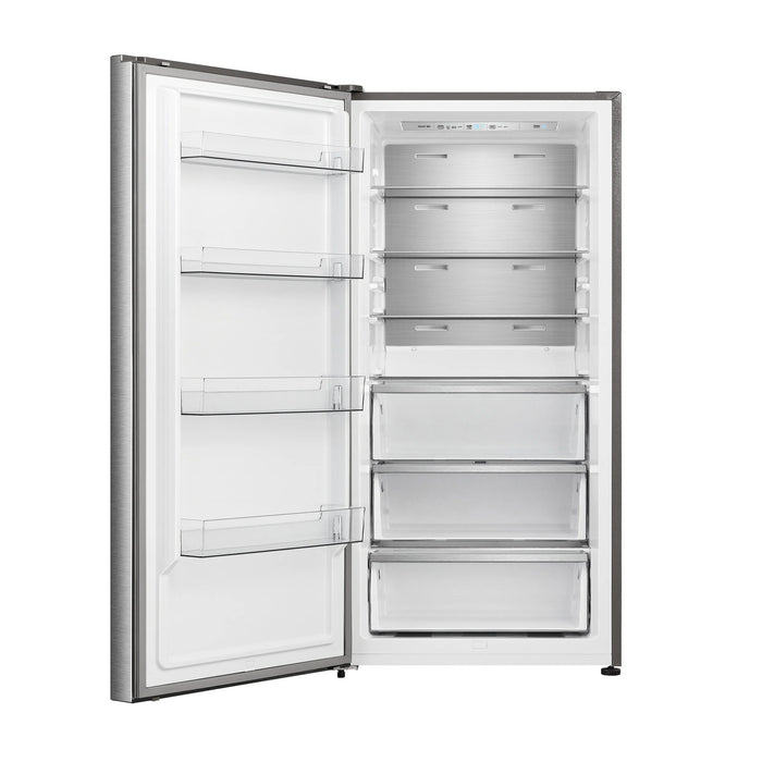 Forno Maderno 28" Right/Left Swing Convertible Freestanding Refrigerator/Freezer - Stainless Steel, Black, White (FFFFD1722-28RS / FFFFD1722-28LS)