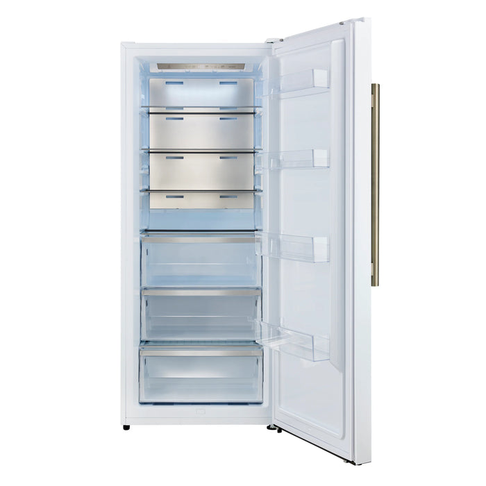 Forno Maderno 28" Right/Left Swing Convertible Freestanding Refrigerator/Freezer - Stainless Steel, Black, White (FFFFD1722-28RS / FFFFD1722-28LS)