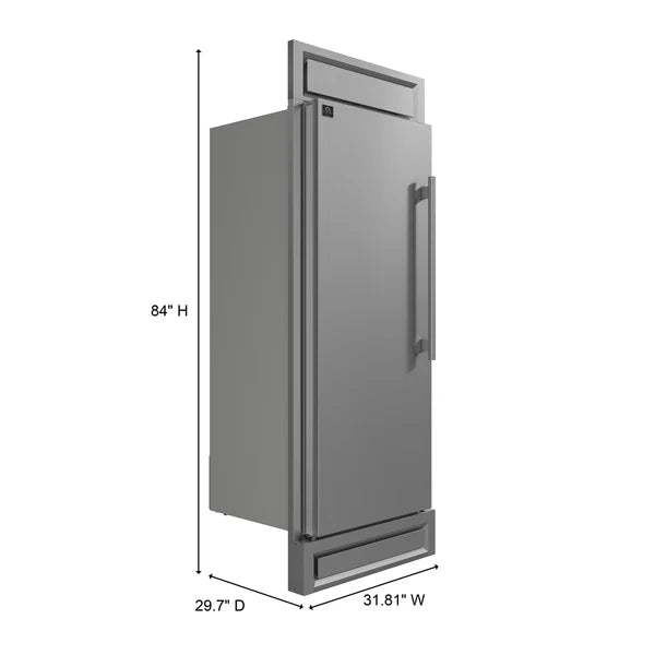 Forno Maderno 28" 13.6 cu. ft. Left/Right Swing Convertible Refrigerator/ Freezer with Modern Trim Kit (FFFFD1722-32LS / FFFFD1722-32RS)