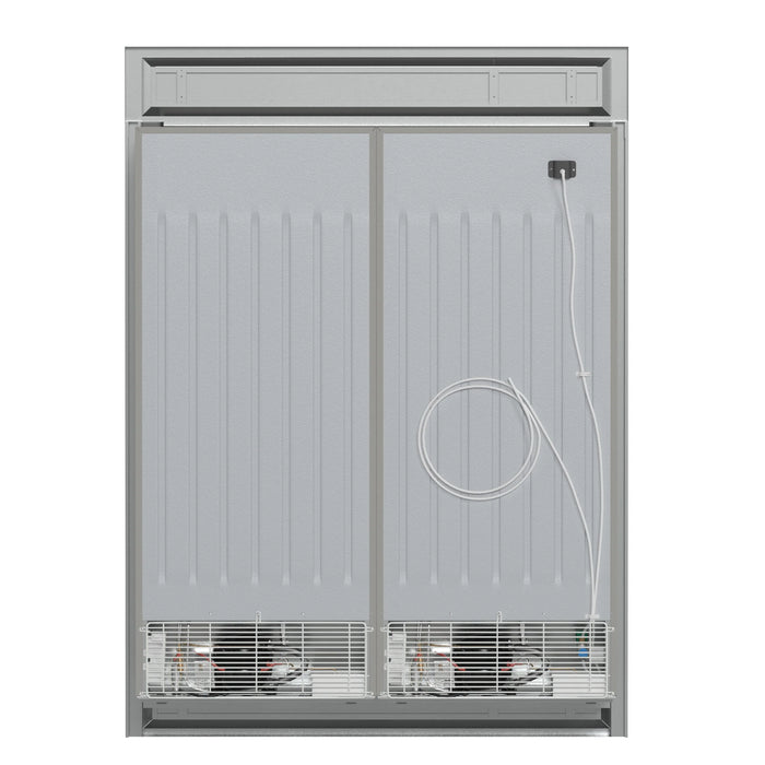 Forno Fortezza 60" 28 cu. ft. Refrigerator/Freezer with Automatic Ice Maker and Modern Trim Kit in Stainless Steel (FFFFD1738-60MG)