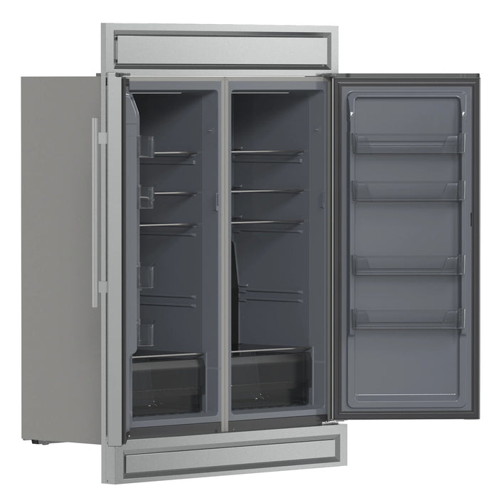 Forno Fortezza 60" 28 cu. ft. Refrigerator/Freezer with Automatic Ice Maker and Modern Trim Kit in Stainless Steel (FFFFD1738-60MG)