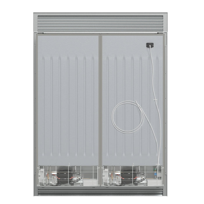Forno Fortezza 60" 28 cu. ft. Refrigerator/Freezer with Automatic Ice Maker and Grill Trim Kit in Stainless Steel (FFFFD1738-60SG)