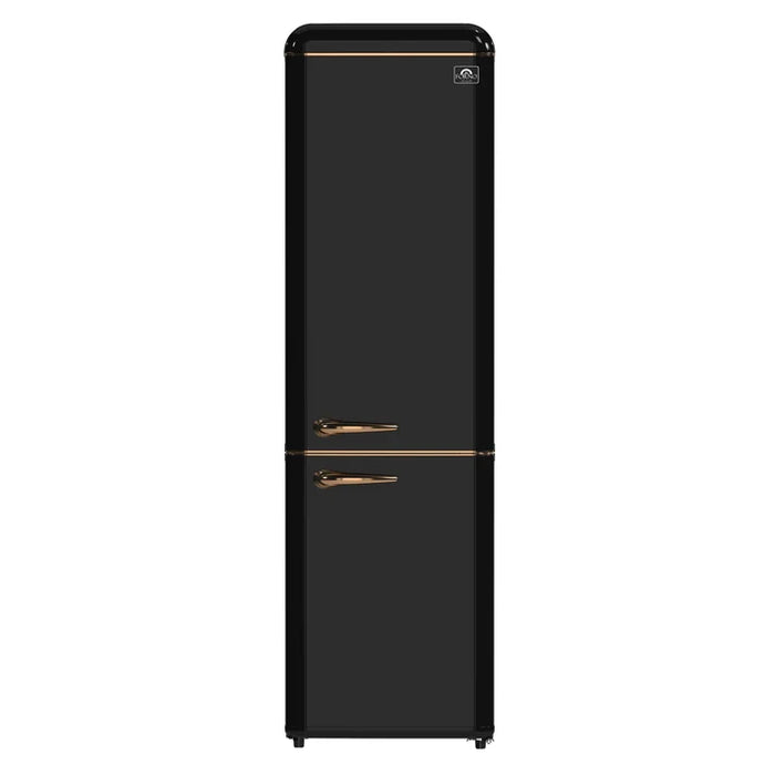 Forno Storico 22" 9 cu. ft. Retro Refrigerator in White with Copper Accents| White, Black Red (FFFFD1745-22WHT)