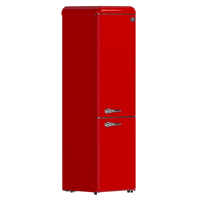 Forno Storico 22" 9 cu. ft. Retro Refrigerator in White with Copper Accents| White, Black Red (FFFFD1745-22WHT)