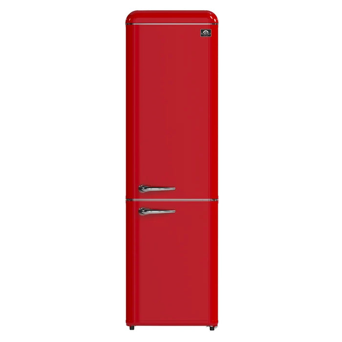 Forno Storico 22" 9 cu. ft. Retro Refrigerator in White with Copper Accents| White, Black Red (FFFFD1745-22WHT)