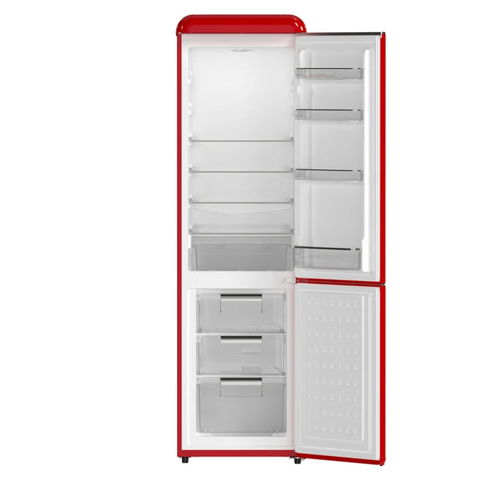 Forno Storico 22" 9 cu. ft. Retro Refrigerator in White with Copper Accents| White, Black Red (FFFFD1745-22WHT)