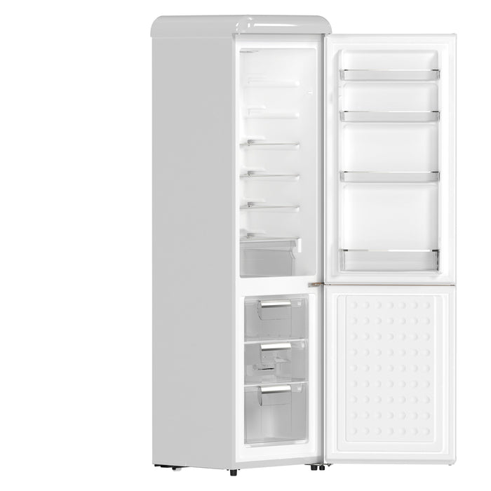 Forno Storico 22" 9 cu. ft. Retro Refrigerator in White with Copper Accents| White, Black Red (FFFFD1745-22WHT)
