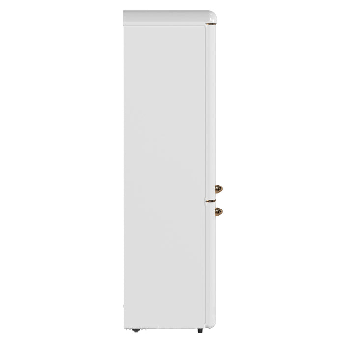 Forno Storico 22" 9 cu. ft. Retro Refrigerator in White with Copper Accents| White, Black Red (FFFFD1745-22WHT)