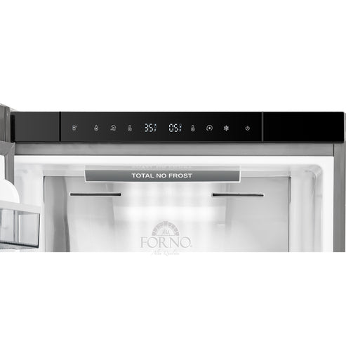 Forno Custodia 23.4" 10.3 cu. ft. Left Swing Refrigerator with Bottom Freezer and Ice Maker