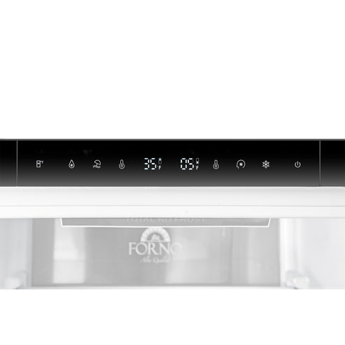 Forno Custodia 23.4" 10.3 cu. ft. Left Swing Refrigerator with Bottom Freezer and Ice Maker