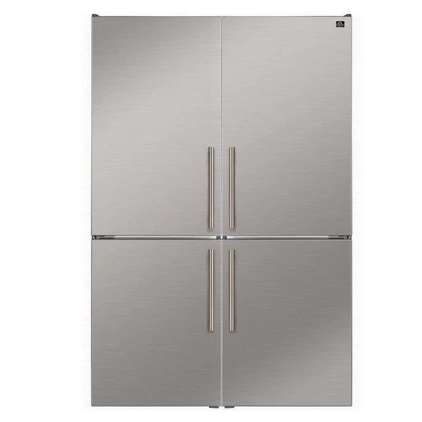Forno Custodia 46.8" 20.6 cu. ft. Refrigerator with Bottom Freezer and Ice Maker in Stainless Steel (FFFFD1766-48S)