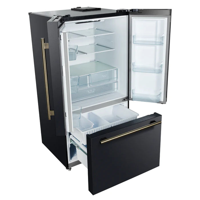 Forno Rivello 36" French Door Standard Depth Refrigerator with Water and Ice Dispenser - Stainless Steel, Black, or White (FFFFD1783-36S)