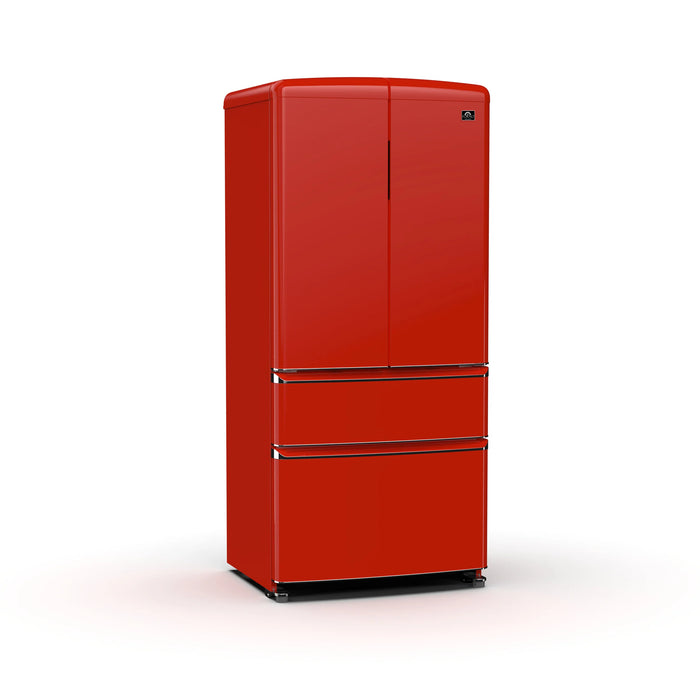 Forno Luigi Espresso 33" 18 cu. ft. French Door Refrigerator with Ice Maker | Black, White, Red (FFFFD1791-33BLK)
