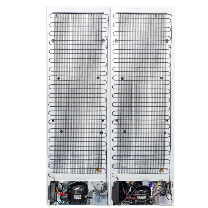 Forno Rivestito 42" 16.9 cu. ft. Counter Depth Built-In Panel-Ready Refrigerator, Double Bottom Freezer with Ice Maker (FFRBI1794-42)