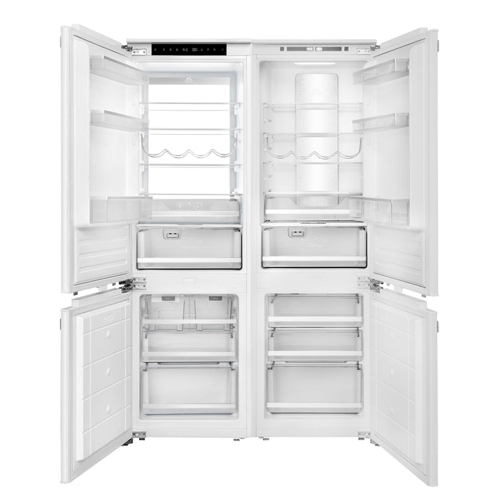 Forno Rivestito 42" 16.9 cu. ft. Counter Depth Built-In Panel-Ready Refrigerator, Double Bottom Freezer with Ice Maker (FFRBI1794-42)
