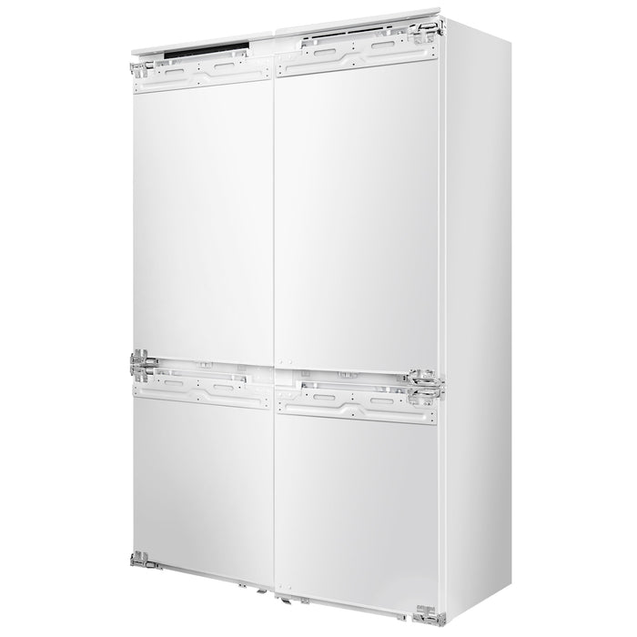 Forno Rivestito 42" 16.9 cu. ft. Counter Depth Built-In Panel-Ready Refrigerator, Double Bottom Freezer with Ice Maker (FFRBI1794-42)