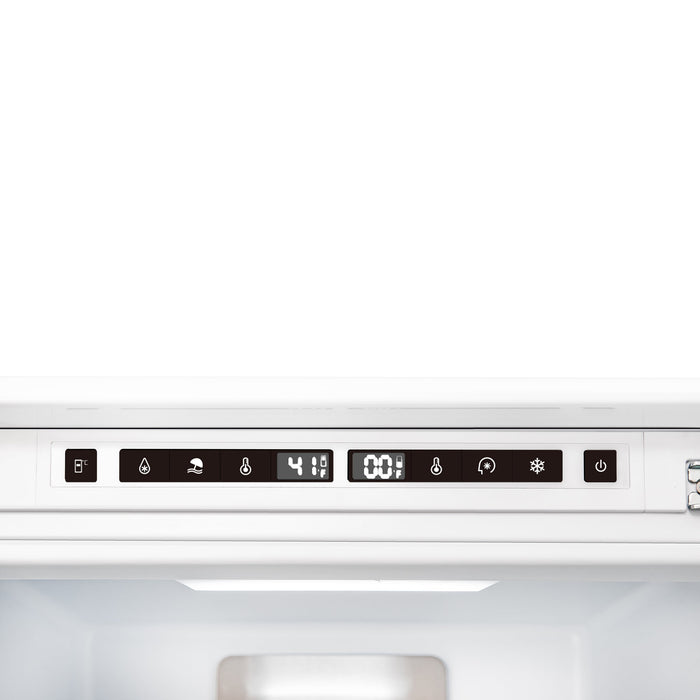 Forno Rivestito 42" 16.9 cu. ft. Counter Depth Built-In Panel-Ready Refrigerator, Double Bottom Freezer with Ice Maker (FFRBI1794-42)