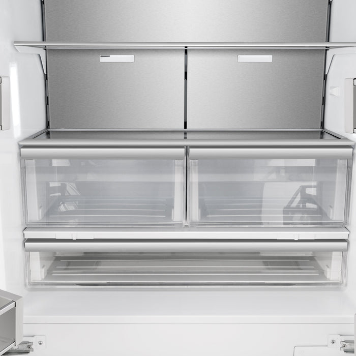 Forno Rivestito 36" 15.5 cu. ft. Counter Depth Built-In Panel-Ready French Door Refrigerator with Automatic Ice Maker (FFRBI1811-36FR)