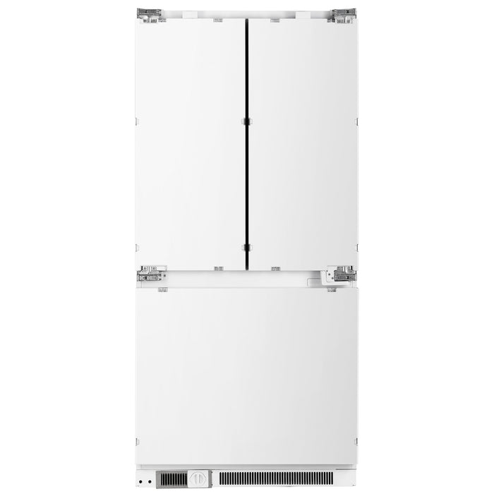 Forno Rivestito 36" 15.5 cu. ft. Counter Depth Built-In Panel-Ready French Door Refrigerator with Automatic Ice Maker (FFRBI1811-36FR)