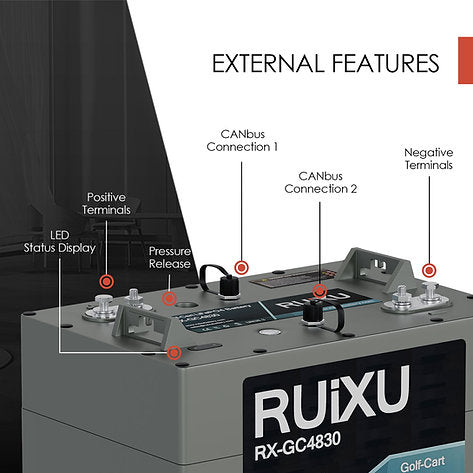 Ruixu RX-GC4830 | RUiXU 48V GOLF CART CONVERSION KIT | FREE CHARGER, FREE GAUGE
