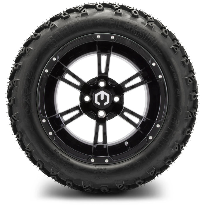 MODZ 14" Ambush Glossy Black Wheels & Off-Road Tires Combo