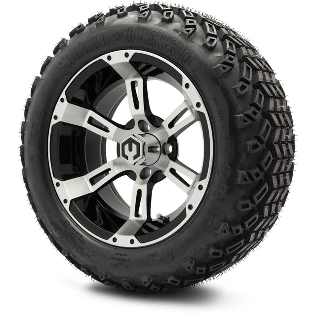 MODZ 14" Ambush Machined Black Wheels & Off-Road Tires Combo