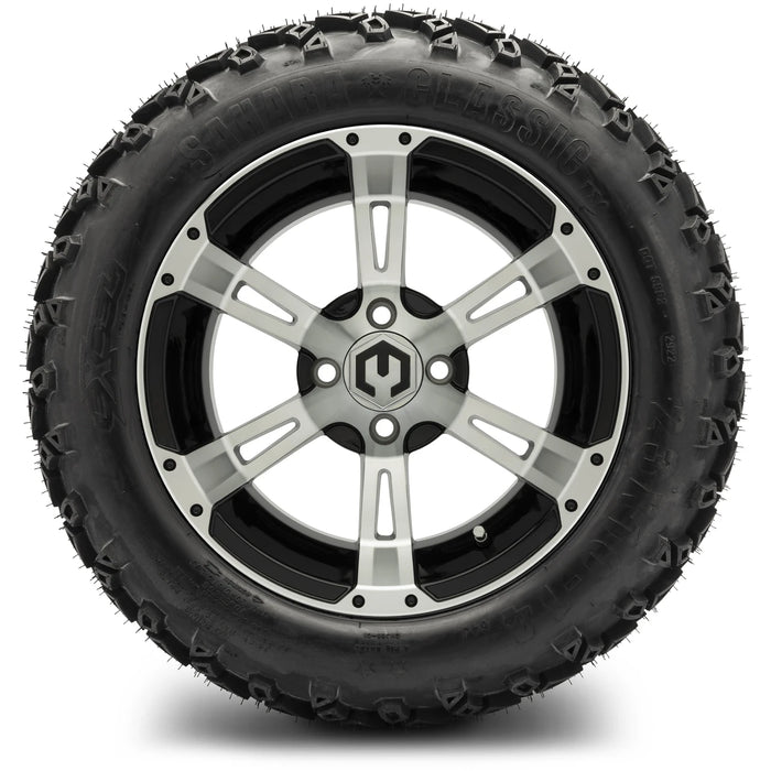 MODZ 14" Ambush Machined Black Wheels & Off-Road Tires Combo