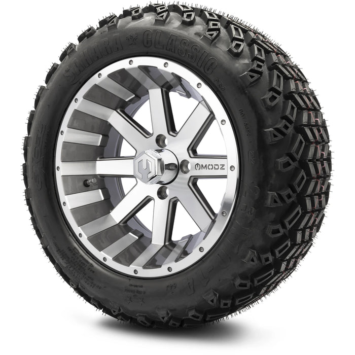 MODZ 14" Assault Machined Gunmetal Wheels & Off-Road Tires Combo