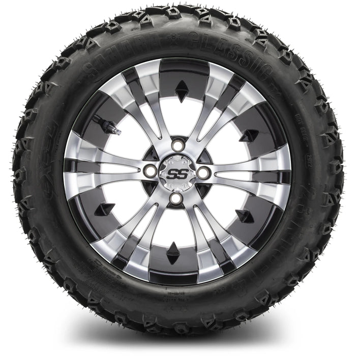 MODZ 14" Vampire Machined Black Wheels & Off-Road Tires Combo