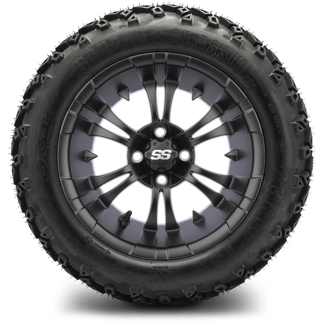 MODZ 14" Vampire Matte Black Wheels & Off-Road Tires Combo