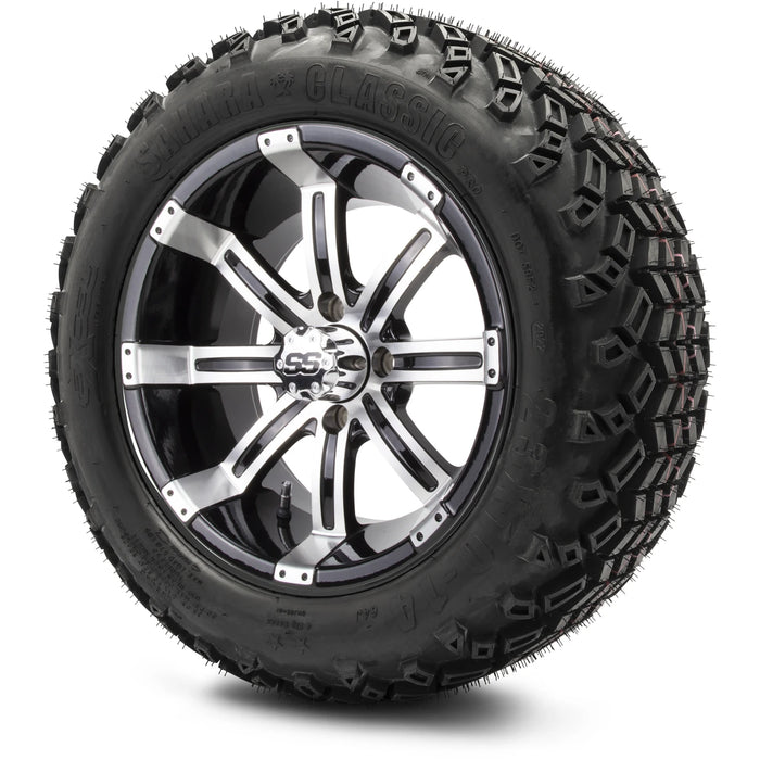 MODZ 14" Tempest Machined Black Wheels & Off-Road Tires Combo