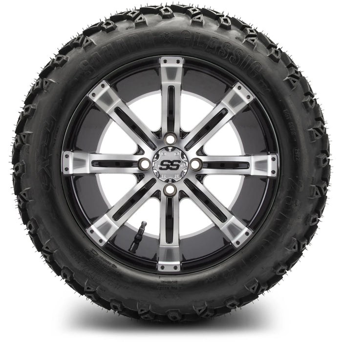 MODZ 14" Tempest Machined Black Wheels & Off-Road Tires Combo