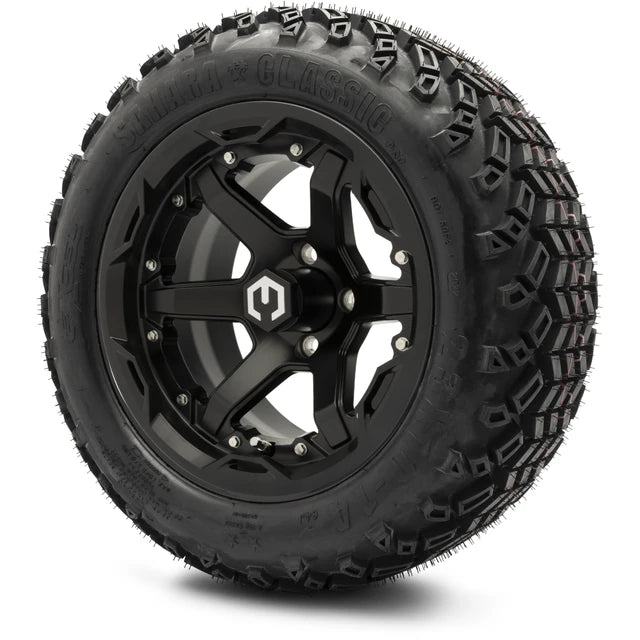 MODZ 14" Gladiator Matte Black Wheels and Off-Road Tires Combo