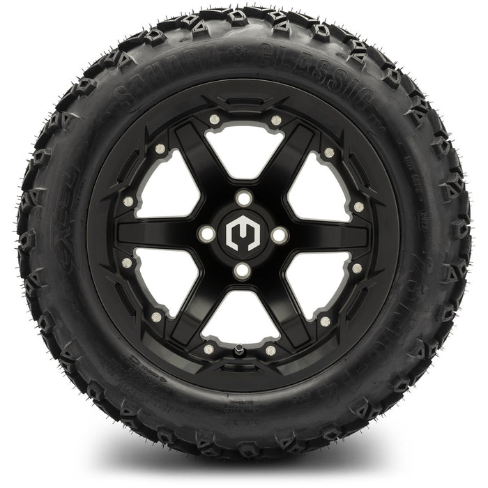 MODZ 14' Gladiator Matte Black - Tire and Wheel Combo