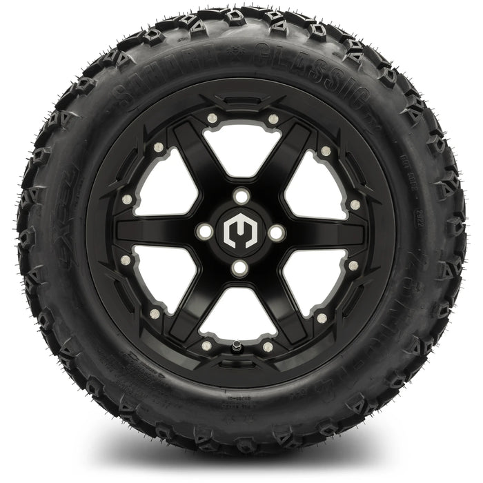 MODZ 14" Gladiator Matte Black Wheels and Off-Road Tires Combo