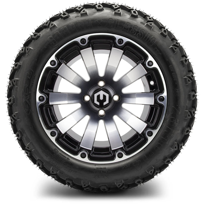MODZ 14" Bomber Machined Black Wheels & Off-Road Tires Combo