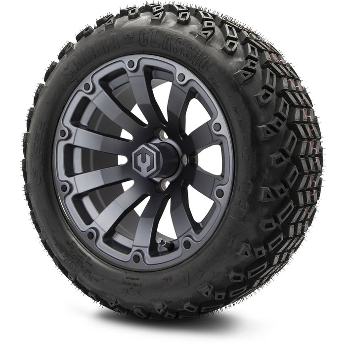 MODZ 14' Bomber Matte Gunmetal - Tire and Wheel Combo