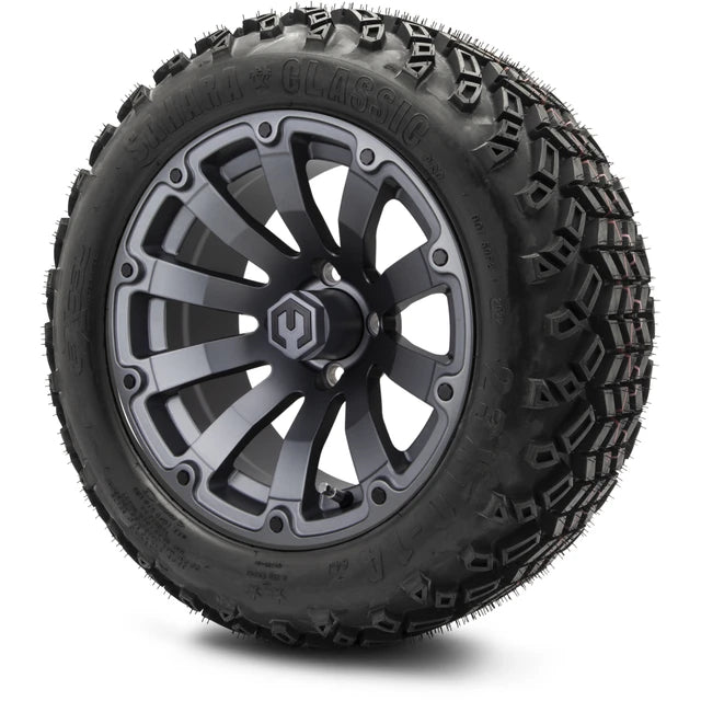 MODZ 14" Bomber Matte Gunmetal Wheels & Off-Road Tires Combo